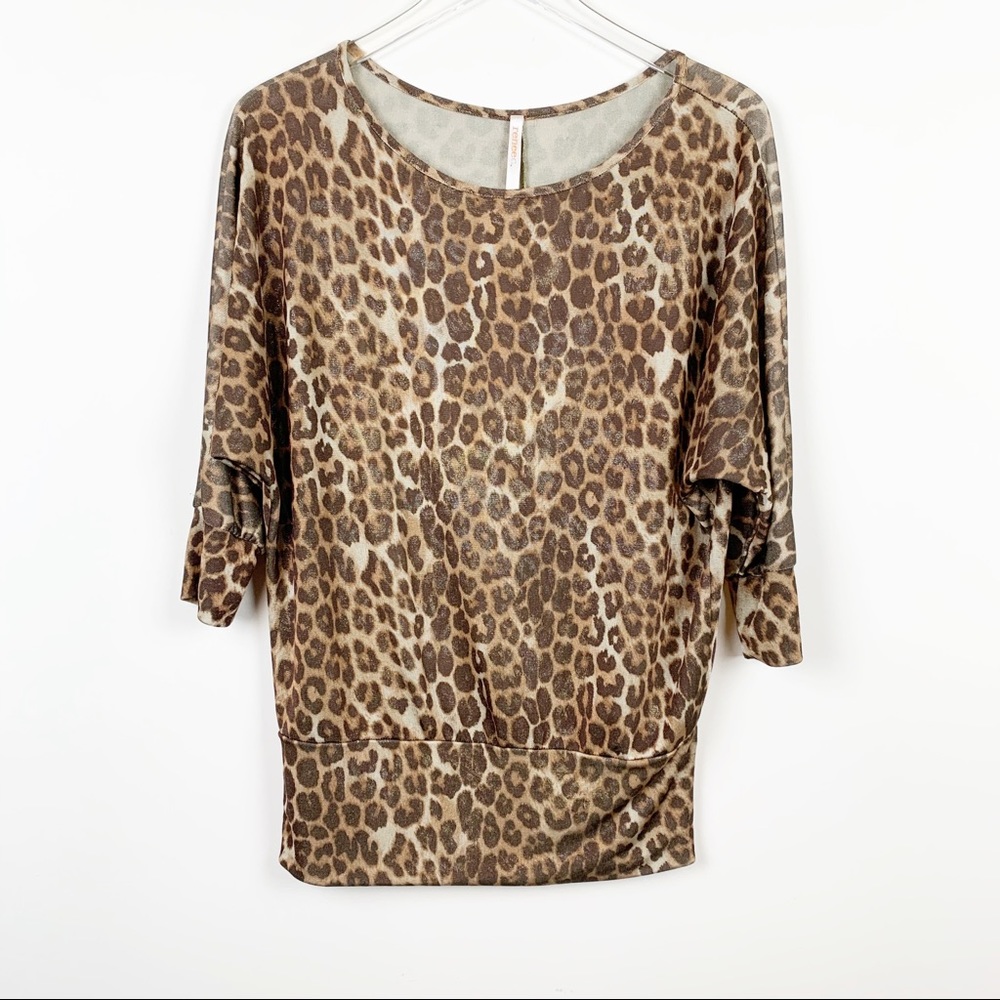 Renee C. | Stitch Fix Metallic Leopard Lurex Top